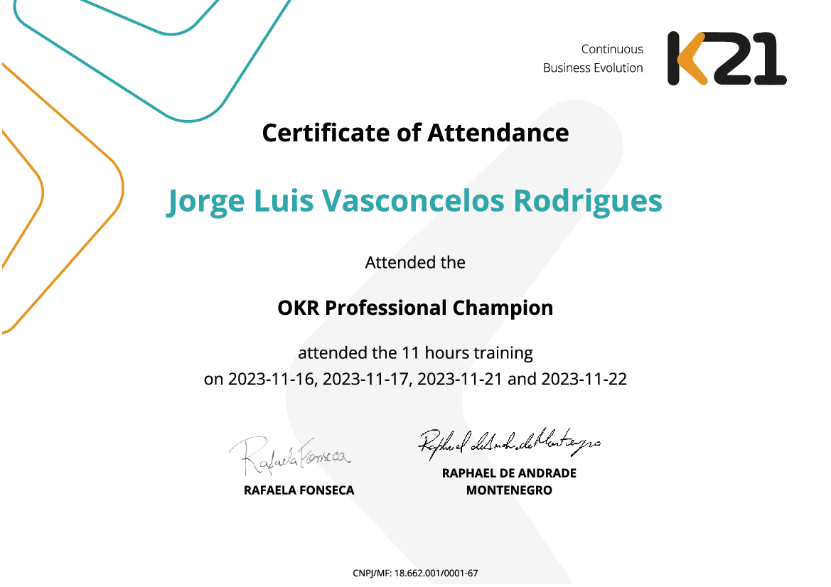 Certificado K21